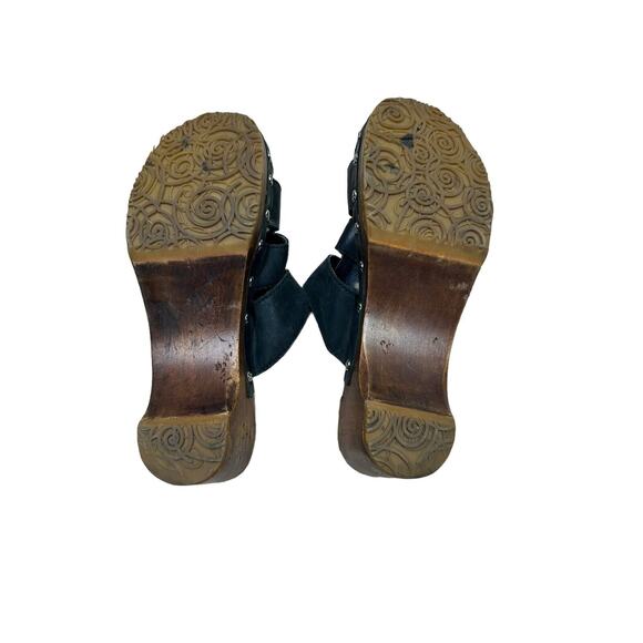 Ugg Fisherman Ore Clogs Sherpa lined Gaucho Black Shoes Sandals Size 5 - Picture 6 of 6